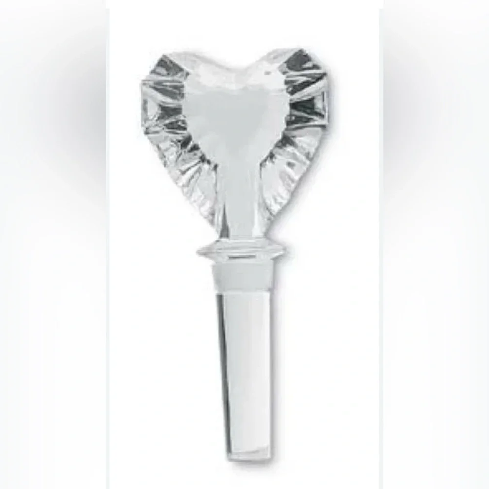 BNWT MIKASA VENUS HEART FULL LEAD CRYSTAL BOTTLE STOPPER MADE IN AUSTRIA IN BOX